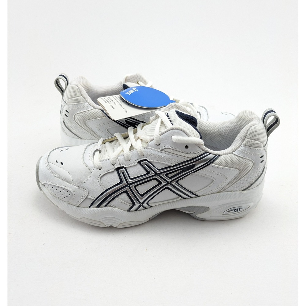 NWT Womens ASICS Gel Rocket 11 White Leather Running Shoes 1072A093-101 Size 7.5